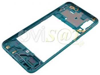 Carcasa frontal / central con marco verde "Prism Crush Green" para Samsung Galaxy A30s, SM-A307